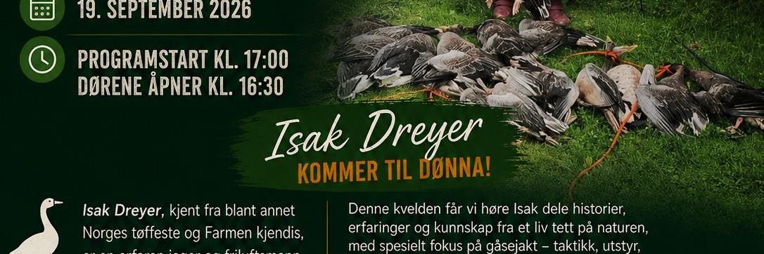 Plakat av invitasjon til jaktkveld på Dønna